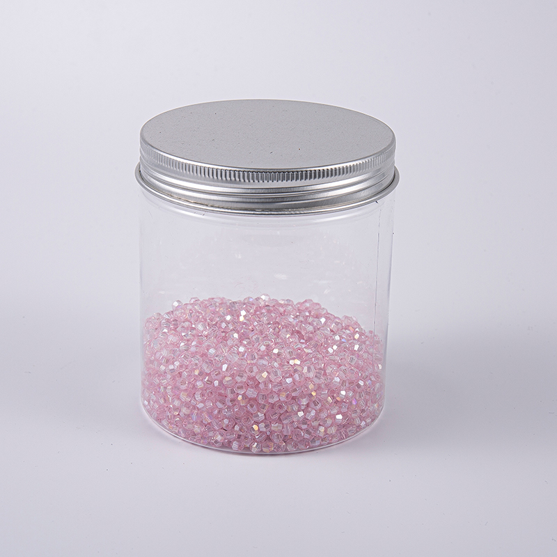 Pink Polyhedron 3.0mm Broderi Glassperler